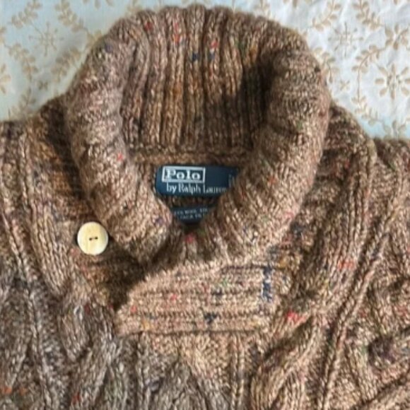 Polo Ralph Lauren Brown Cable Knit Sweater - Picture 2 of 6